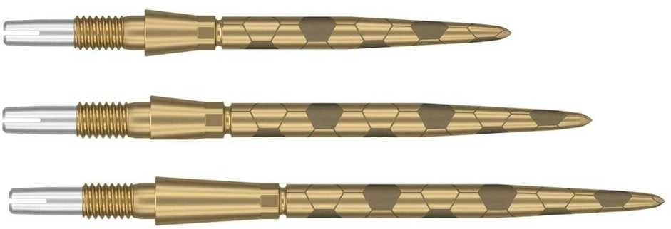 26 mm metalinės adatėlės Target Swiss Storm Onyx, geltonos