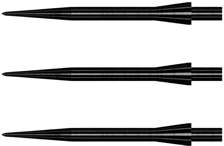 30 mm metalinės adatėlės Winmau Velocity, juodos