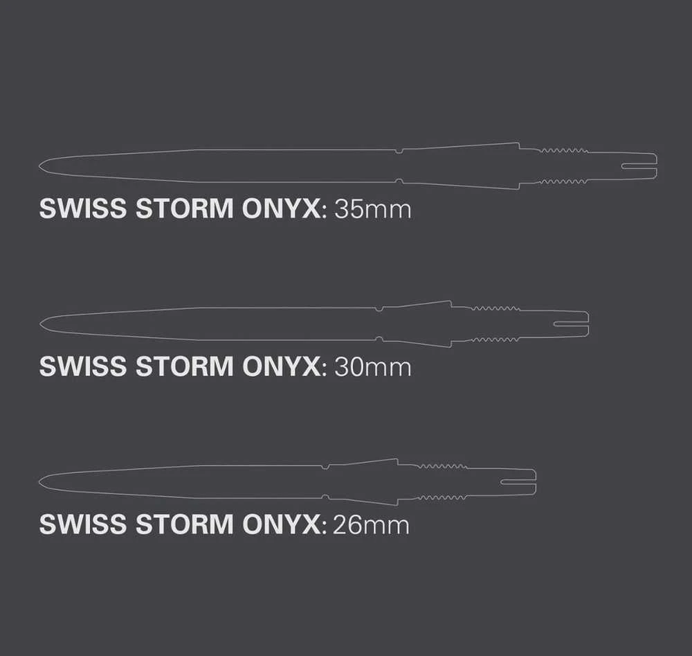 35 mm metalinės adatėlės Target Swiss Storm Onyx, geltonos