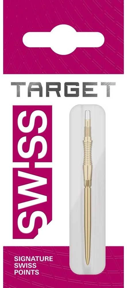 42 mm metalinės adatėlės Target Signature Swiss Points RST, geltonos
