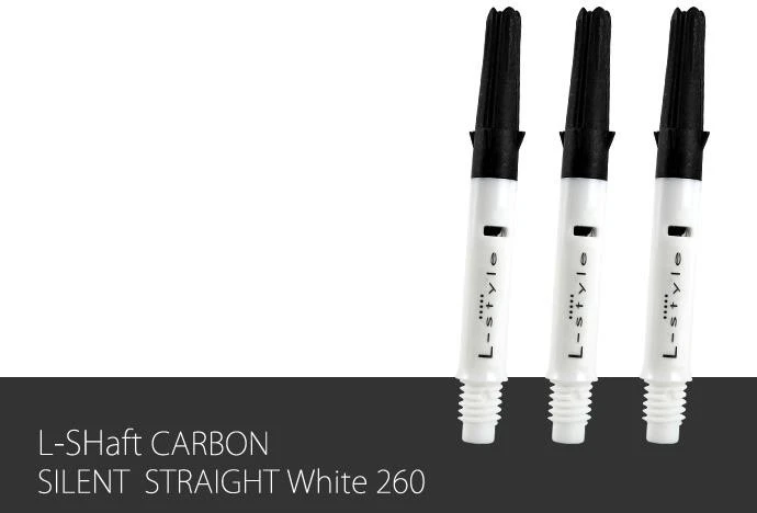 Besisukantys koteliai L-style L-SHaft Silent Carbon 260, baltos/juodos spalvos