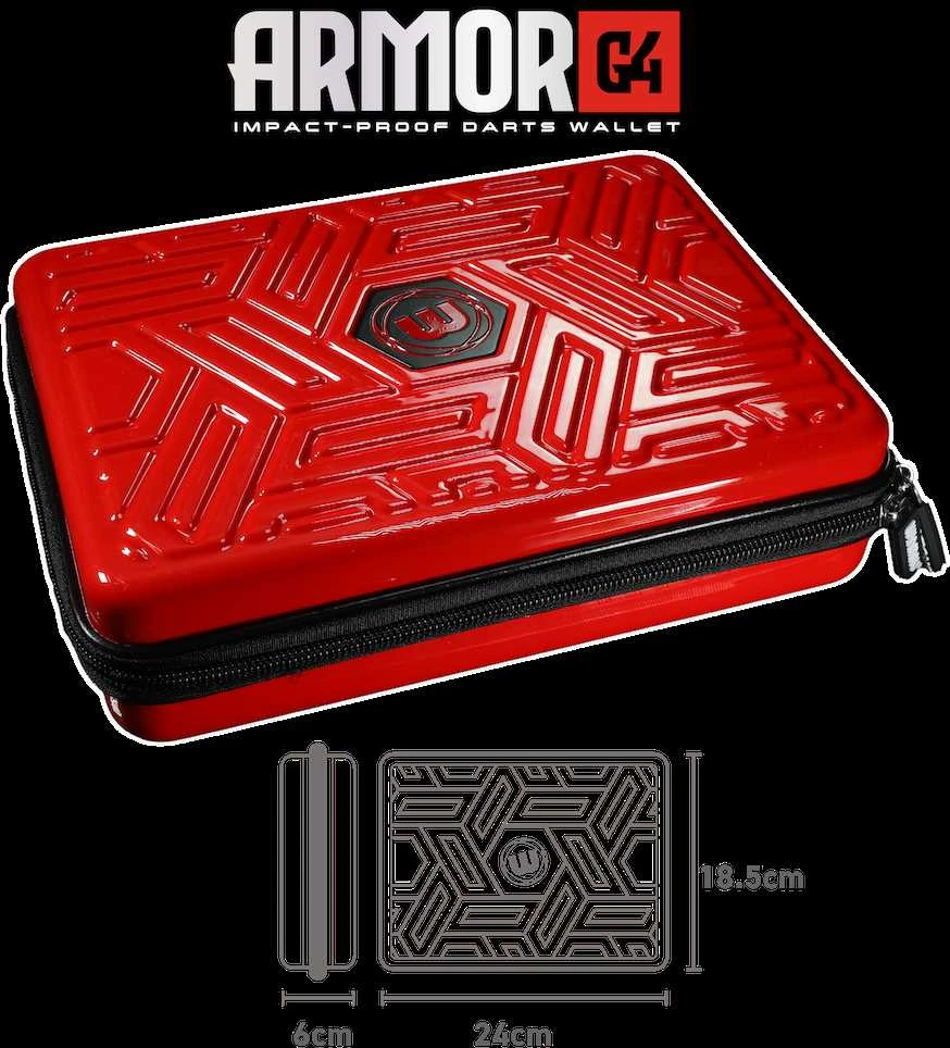 Dėklas strėlytėms Winmau Armor G4, raudonas