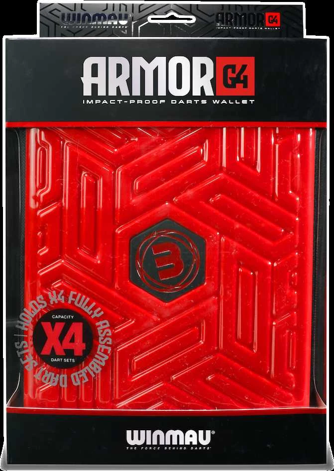 Dėklas strėlytėms Winmau Armor G4, raudonas