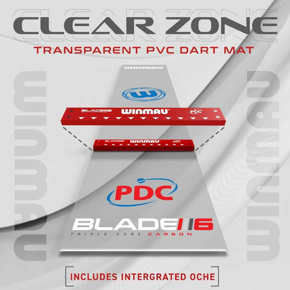 Kilimėlis smiginiui Winmau Clearzone PVC su borteliu