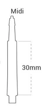 Harrows Akėčios Darts koteliai CLIC Standard Midi 30mm 3vnt asort.
