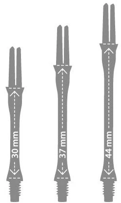Koteliai L-style L-SHaft Slim 300, vidutiniai, juodi