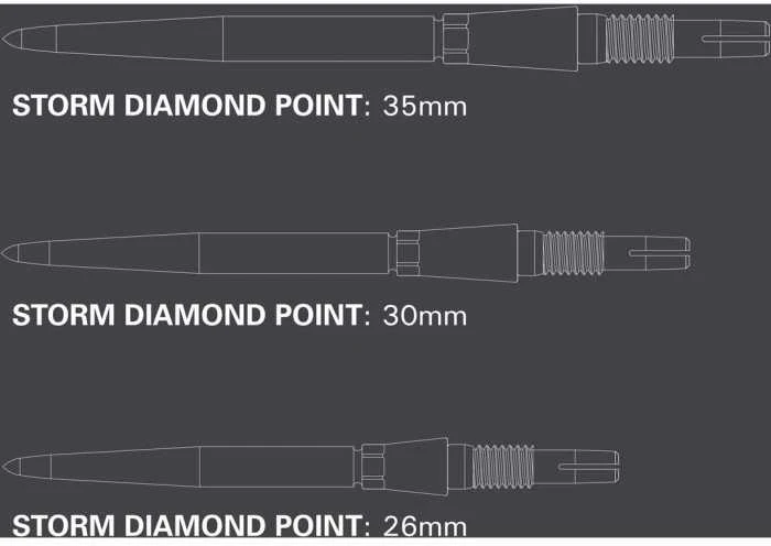 Metalinės adatėlės Target Swiss Storm Diamond, 35 mm