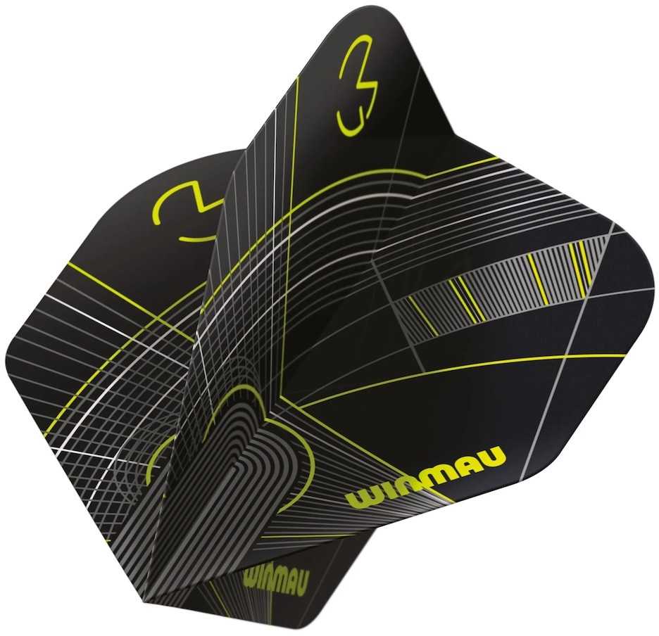 Winmau Prism Delta MvG dart flights juodas/žalias