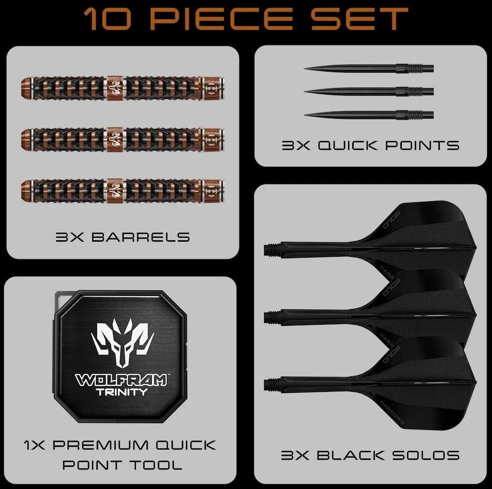 Strėlytės Harrows Wolfram Trinity 97% Quick, 25 gramų