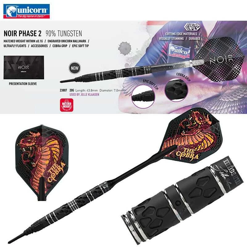 Strėlytės Unicorn Jelle Klaasen Phase 2 Noir, 20 g.