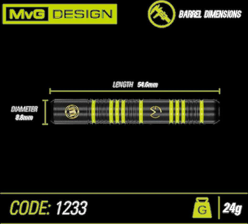 Strėlytės Winmau Ambition MvG Design, 24 g
