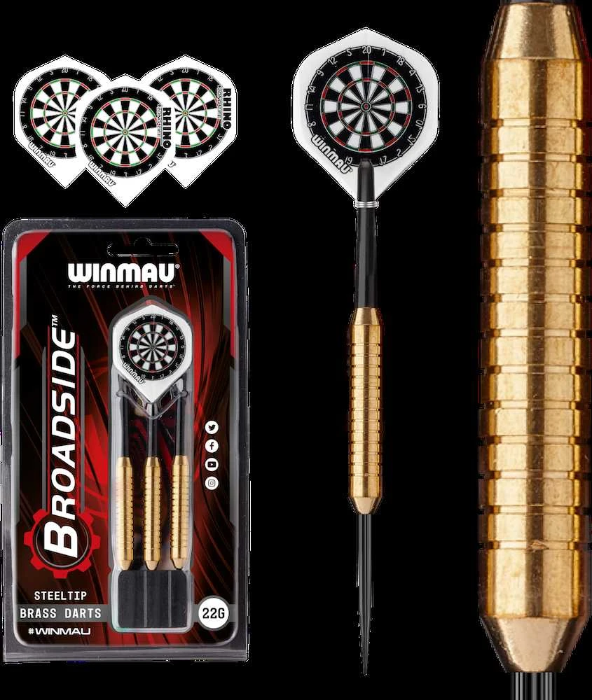 Žalvarinės smiginio strėlytės Winmau Broadside 22 g
