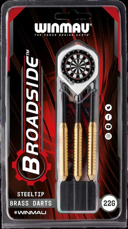 Žalvarinės smiginio strėlytės Winmau Broadside 22 g