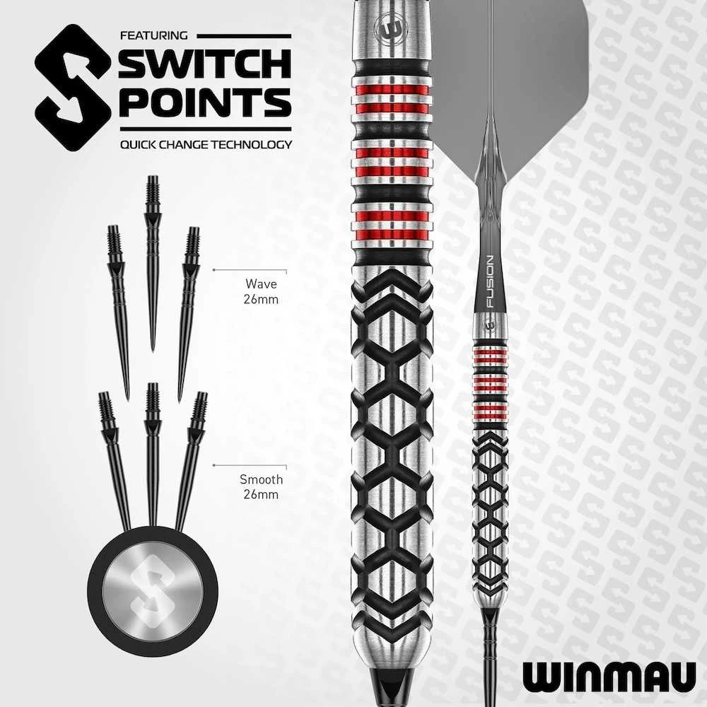 22 gramų strėlytės Winmau Fornax Parallel Switch Point 90% volframo