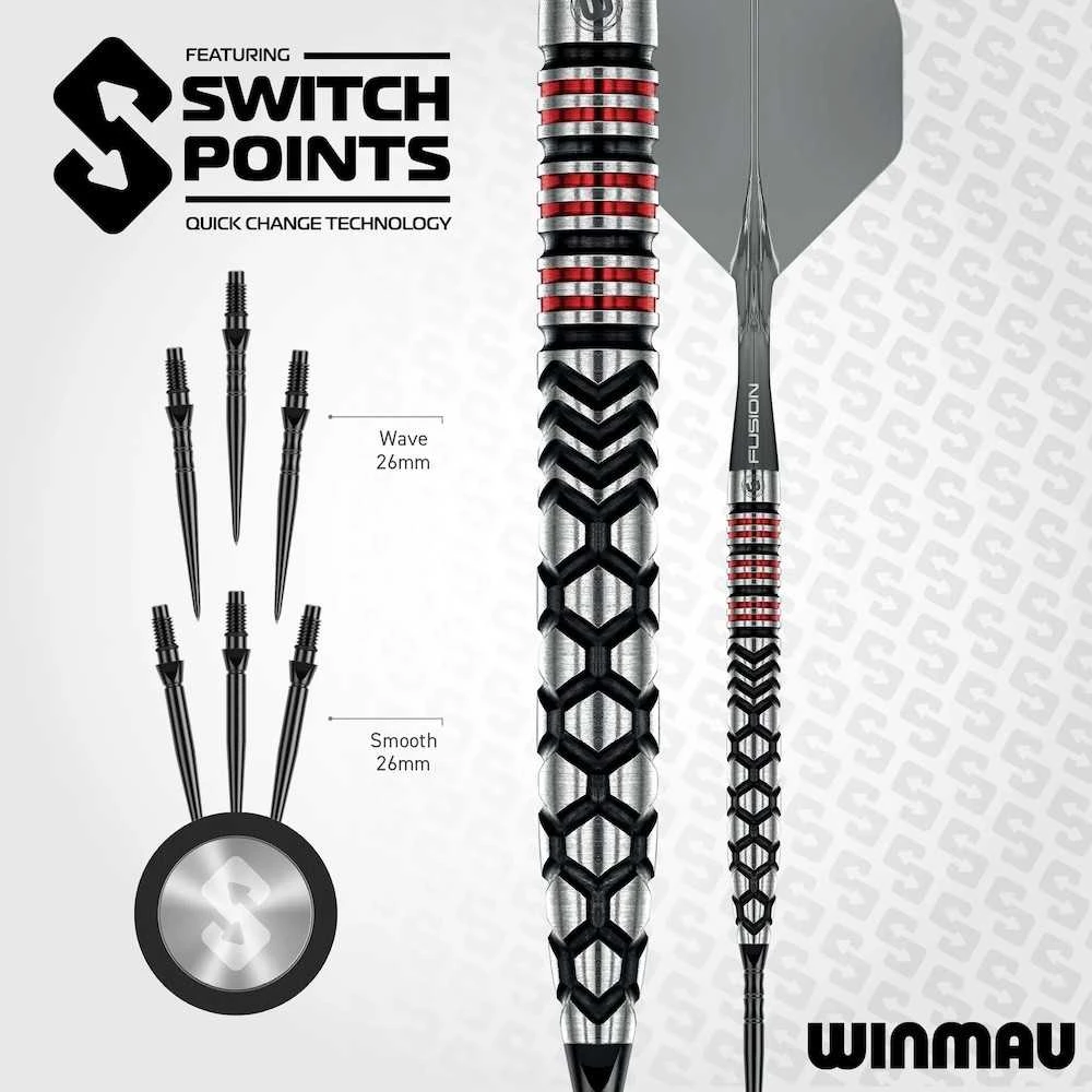 21 gramo strėlytės Winmau Fornax Tapered Switch Point 90% volfrmo