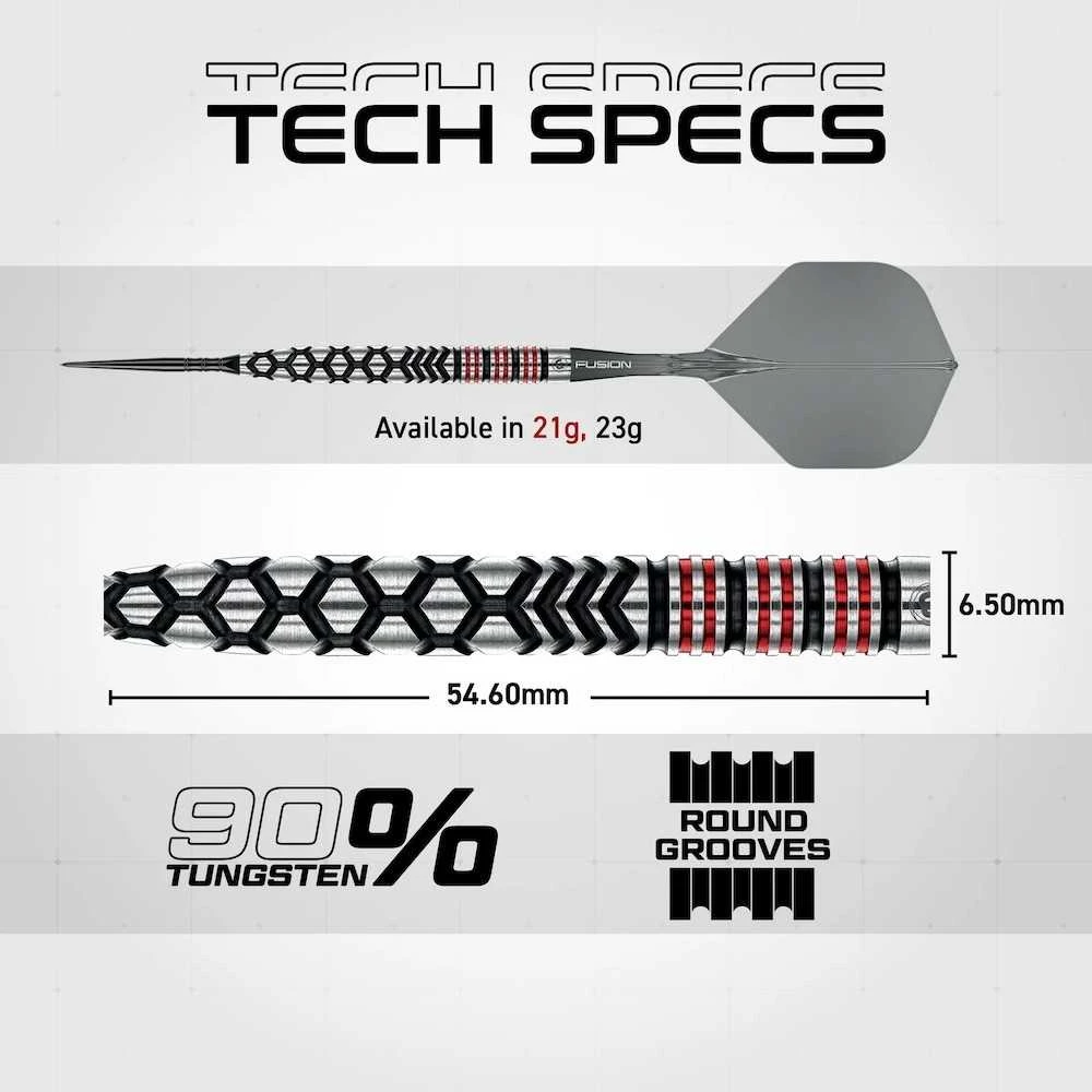 21 gramo strėlytės Winmau Fornax Tapered Switch Point 90% volfrmo