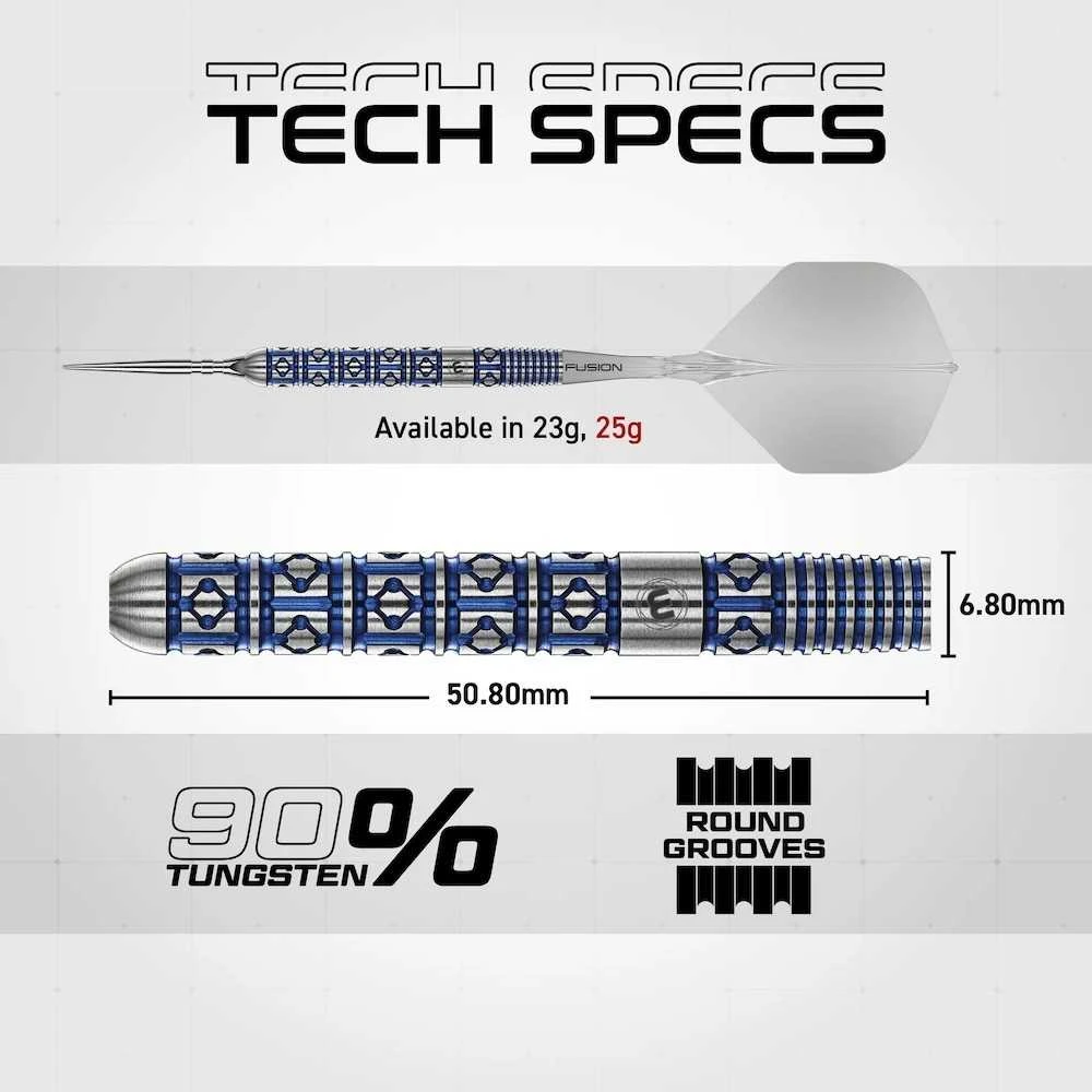 25 gramų strėlytės Winmau Lunaris Parallel Switch Point 90% volframo