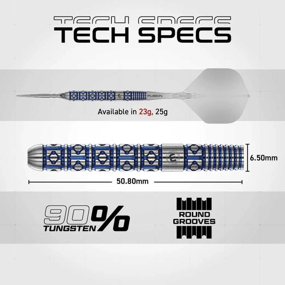 23 gramų strėlytės Winmau Lunaris Parallel Switch Point 90% volframo