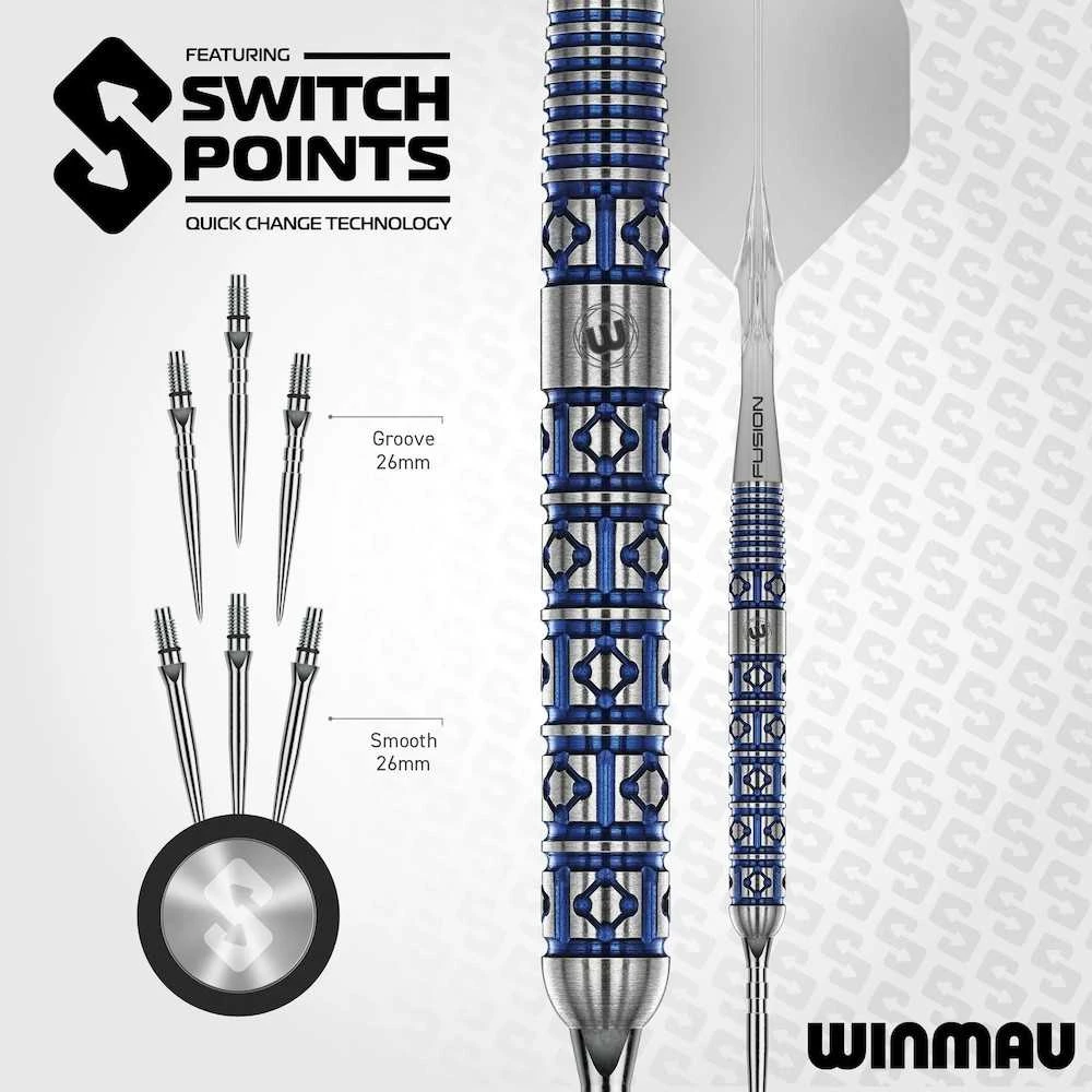 23 gramų strėlytės Winmau Lunaris Parallel Switch Point 90% volframo