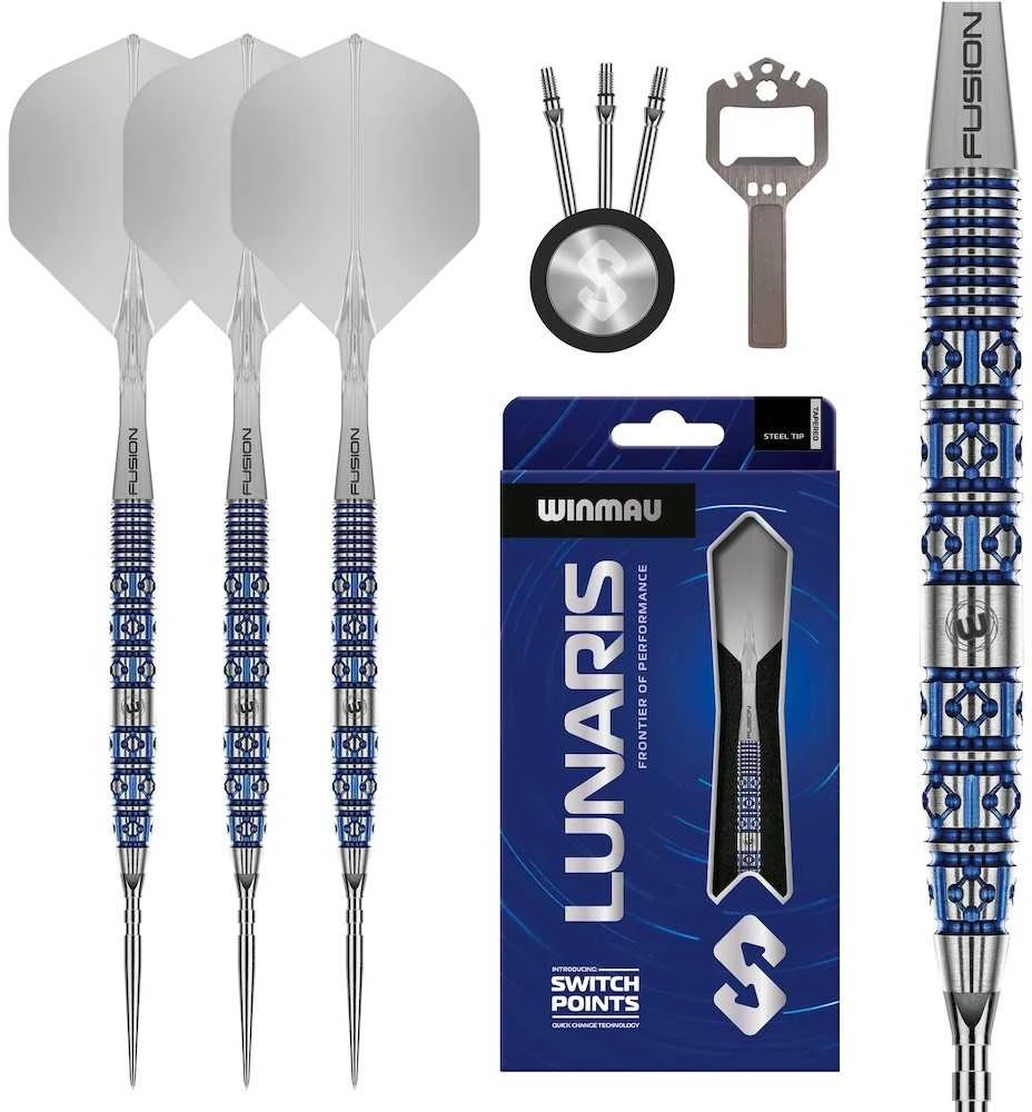 22 gramų strėlytės Winmau Lunaris Tapered Switch Point 90% volframo