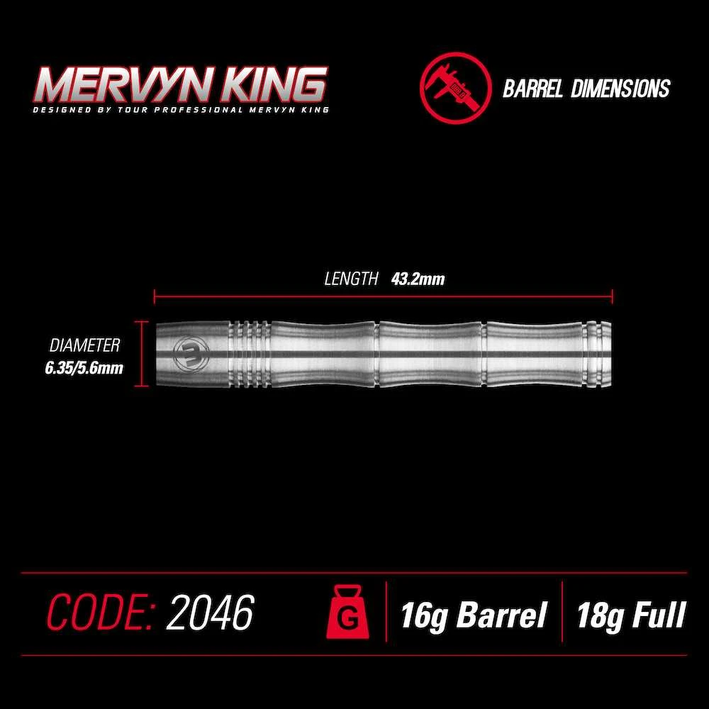 Strėlytės Winmau Mervyn King 16/18 gramų