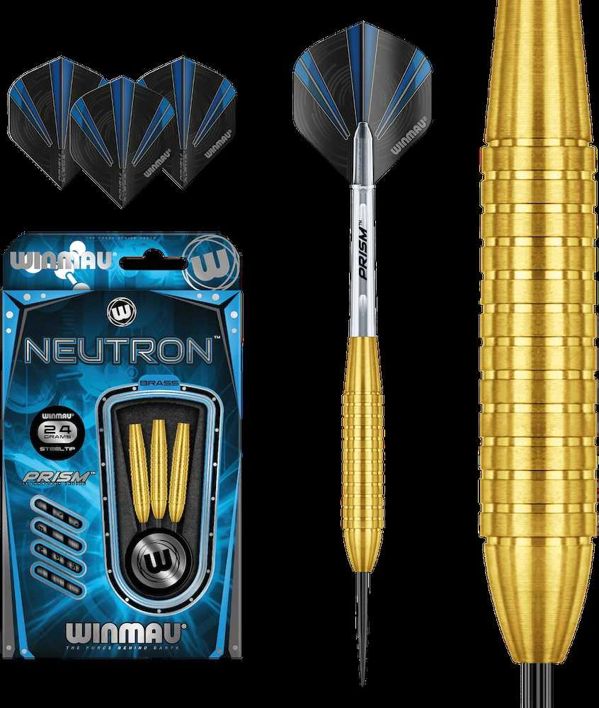Winmau Neutron plieninių smaigalių žalvarinės smiginio strėlytės, 24 g