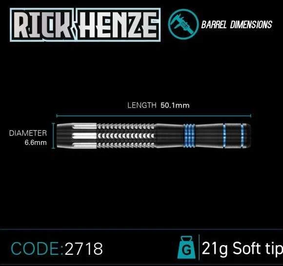 Strėlytės Winmau Rick Henze 90%, 19/21 gramo
