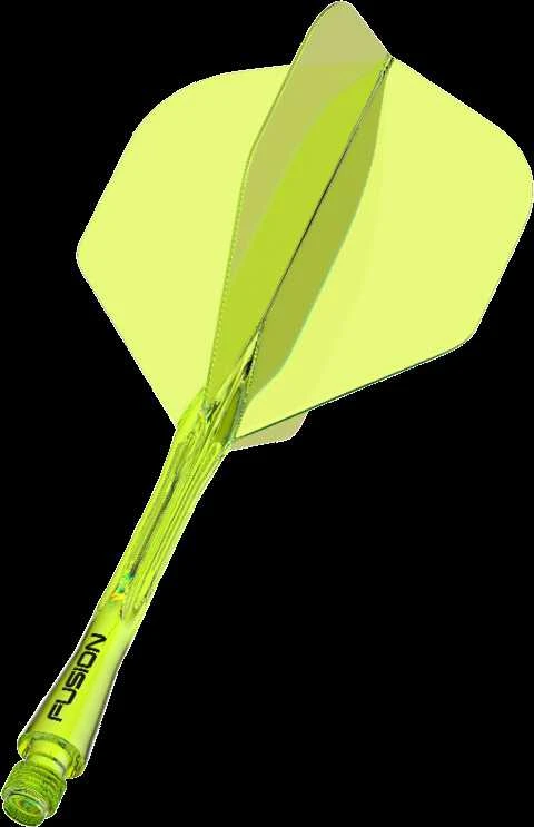 Winmau Fusion 2 standard - integruota kotelio ir standartinio sparnelio sistema, geltoni, ilgi
