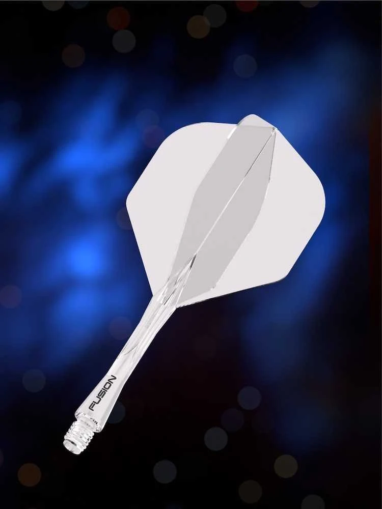 Winmau Fusion 2 standard - integruota kotelio ir standartinio sparnelio sistema, vidutiniai, skaidrūs
