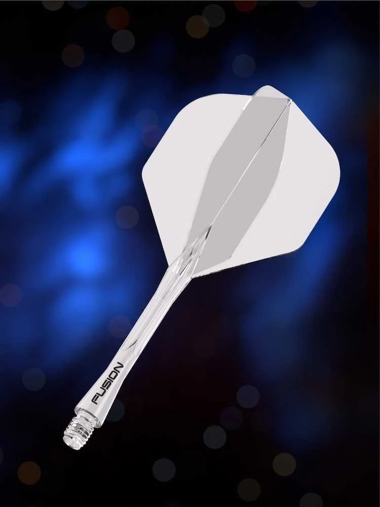 Winmau Fusion 2 standard - integruota kotelio ir standartinio sparnelio sistema, skaidrūs, ilgi