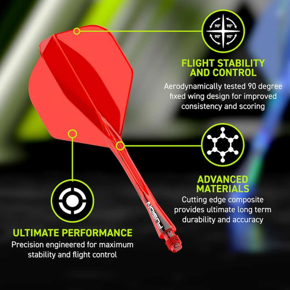 Winmau Fusion 2 standard - integruota kotelio ir standartinio sparnelio sistema, ilgi