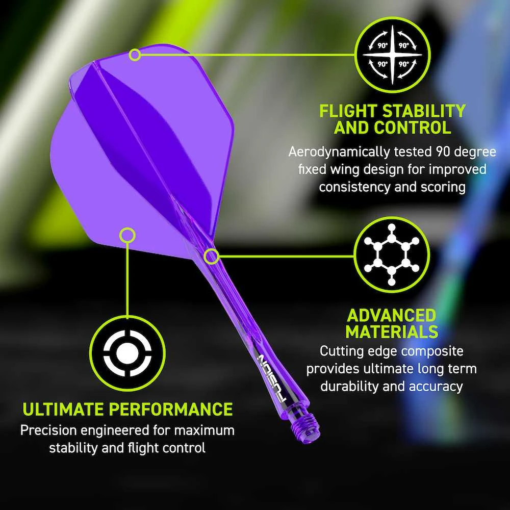 Winmau Fusion 2 standard - integruota kotelio ir standartinio sparnelio sistema, vidutiniai