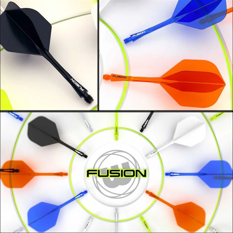 Winmau Fusion 2 standard - integruota kotelio ir standartinio sparnelio sistema, vidutiniai