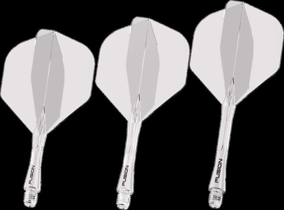 Winmau Fusion 2 standard - integruota kotelio ir standartinio sparnelio sistema, skaidrūs, ilgi
