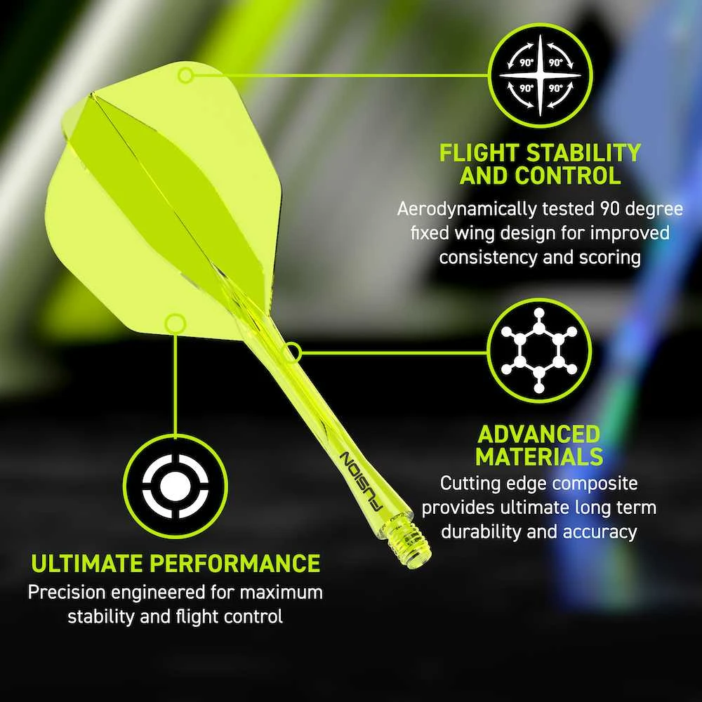Winmau Fusion 6 shape - integruota kotelio ir sparnelio sistema, ilgi