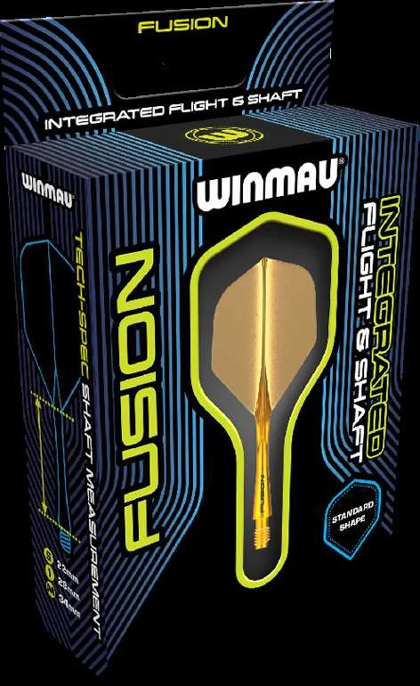 Winmau Fusion 2 - integruota kotelio ir standartinio sparnelio sistema, oranžiniai, ilgi