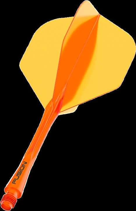 Winmau Fusion 2 - integruota kotelio ir standartinio sparnelio sistema, oranžiniai, ilgi