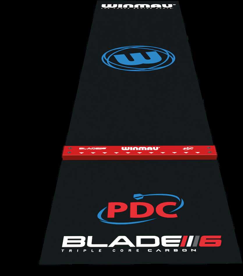 Winmau Pro Zone - precizinis PVC smiginio kilimėlis su integruotu borteliu