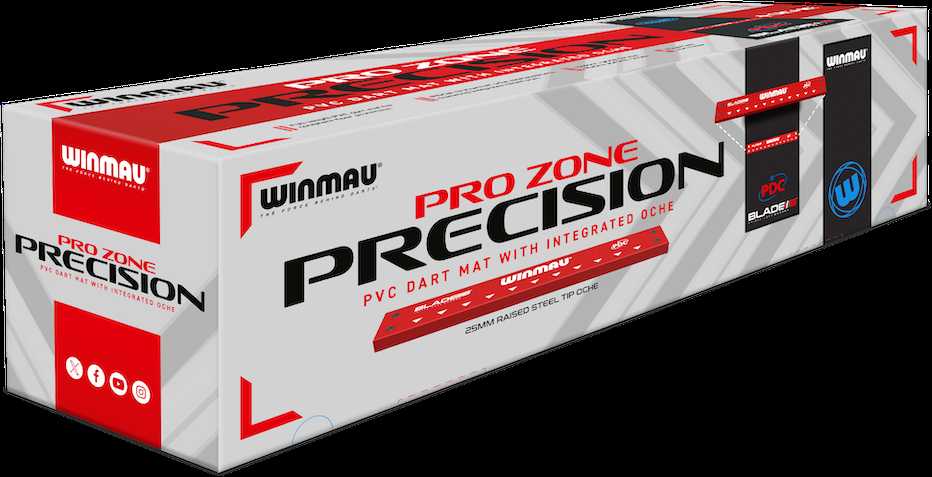Winmau Pro Zone - precizinis PVC smiginio kilimėlis su integruotu borteliu