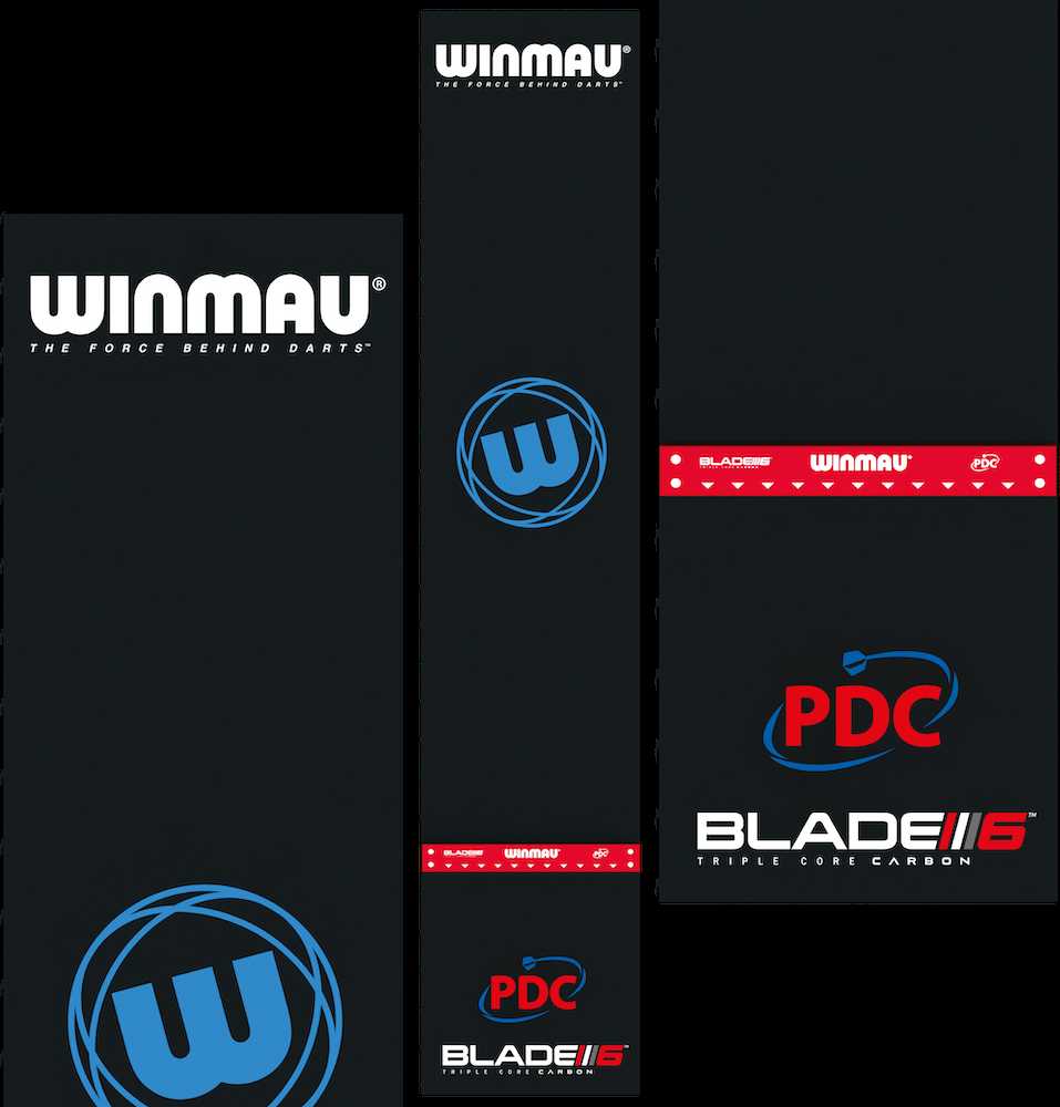 Winmau Pro Zone - precizinis PVC smiginio kilimėlis su integruotu borteliu