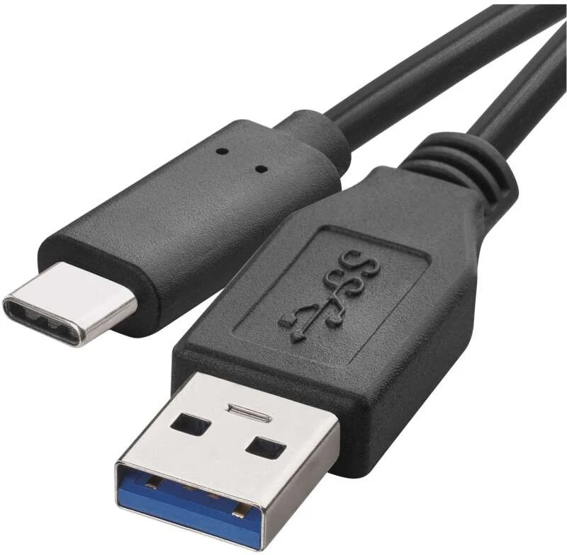 Emos Greito įkrovimo kabelis USB tipo C, USB-A 3.0 / USB-B 3.1, 1 m, juodas