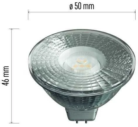 Lemputė LED GU5.3 (MR16) 12V 4.5W 400lm, neutraliai balta, EMOS