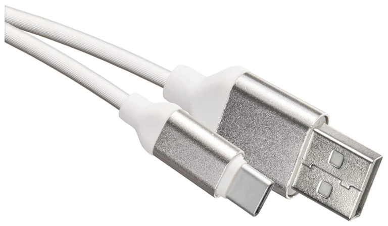 Emos USB 2.0 įkrovimo kabelis tipo C, baltas, 1 m.