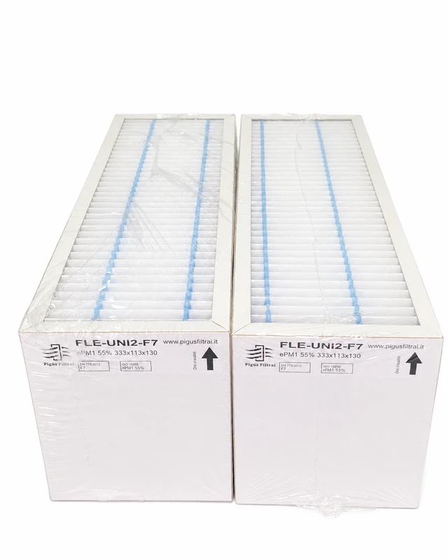 Pigūsfiltrai Filtrų komplektas F7+F7, rekuperatoriui Flexit Uni 2 (333x130x113 mm)