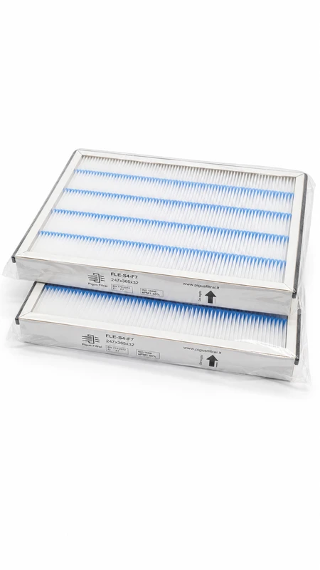 Pigūsfiltrai Filtrų komplektas F7+F7, rekuperatoriui Flexit Nordic S4 (365x247x31 mm)