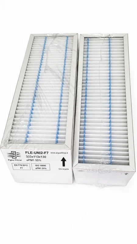 Pigūsfiltrai Filtrų komplektas F7+F7, rekuperatoriui Flexit Uni 2 (333x130x113 mm)