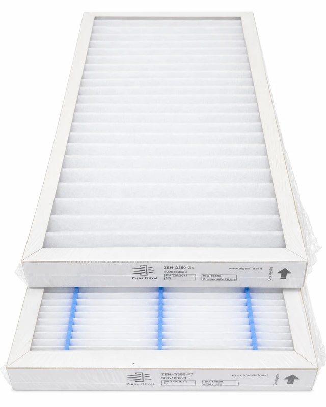 Pigūsfiltrai Filtrų komplektas F7+G4, rekuperatoriui Zehnder ComfoAir Q 350/450/600 (500x160x23 mm)