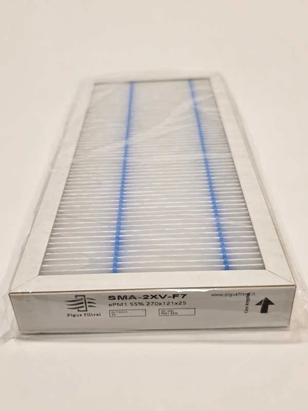 Pigūsfiltrai Filtrų komplektas F7+G4, rekuperatoriui Salda Smarty 2XV (270x121x25/270x187x25mm)