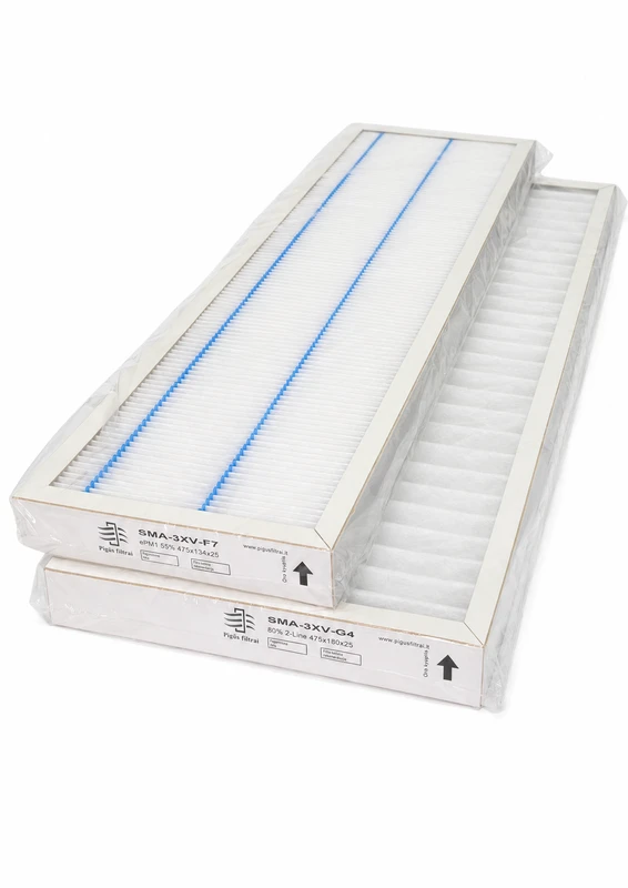 Pigūsfiltrai Filtrų komplektas F7+G4, rekuperatoriui Salda Smarty 3XV / 4XV (475x134x25/475x180x25 mm)
