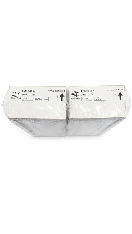 Pigūsfiltrai Filtrų komplektas G4+F7, rekuperatoriui RECOM 2SR (284x103x60 mm)